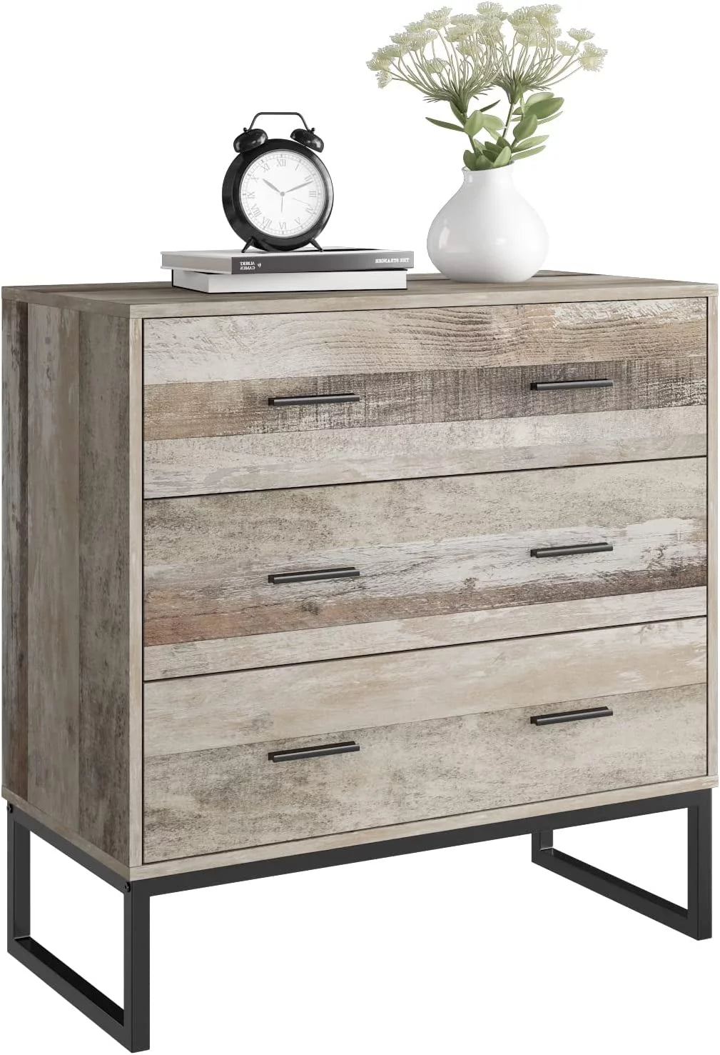 Wide 3 Drawer Dresser with Metal Frame R790