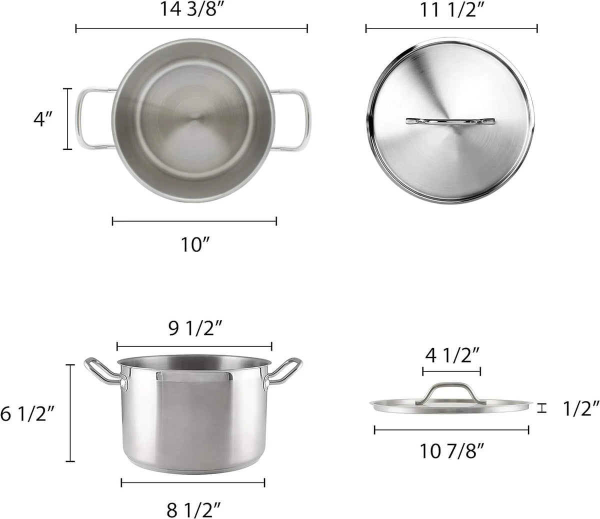 Stainless 8-Quart Stock With Lid M772