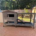 Outdoor Rabbit Hutch on Wheels with Run W409
