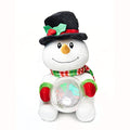 Animated Christmas Snowman LED Light Plush Toy 12 Inches X9161