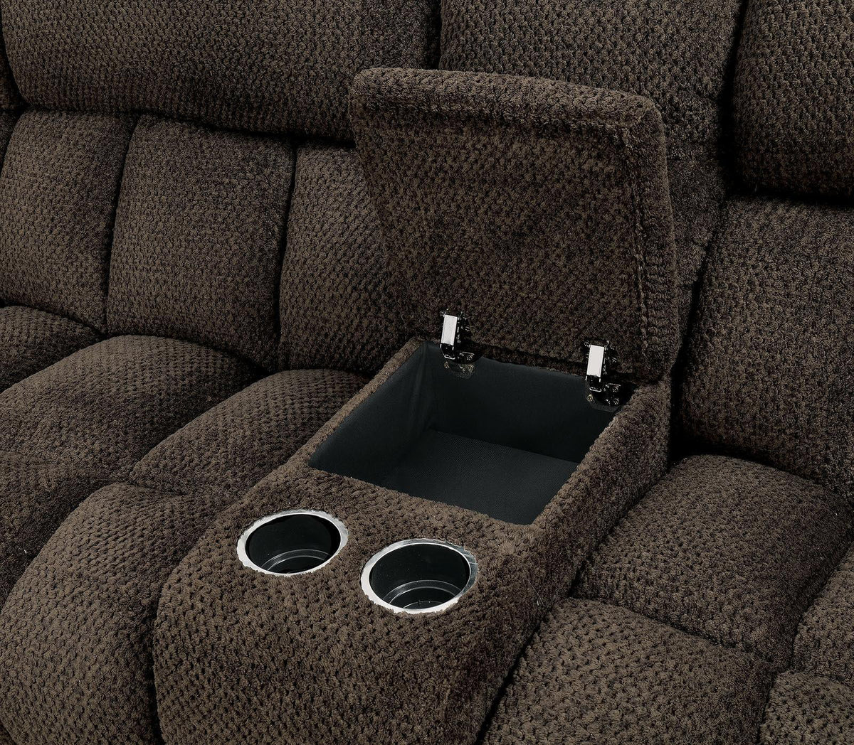 Brown Flannelette Recliner Sectional E660302