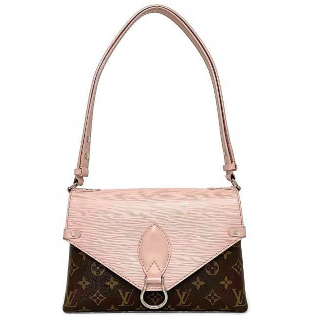 Pink Brown Monogram Leather Handbag C90810