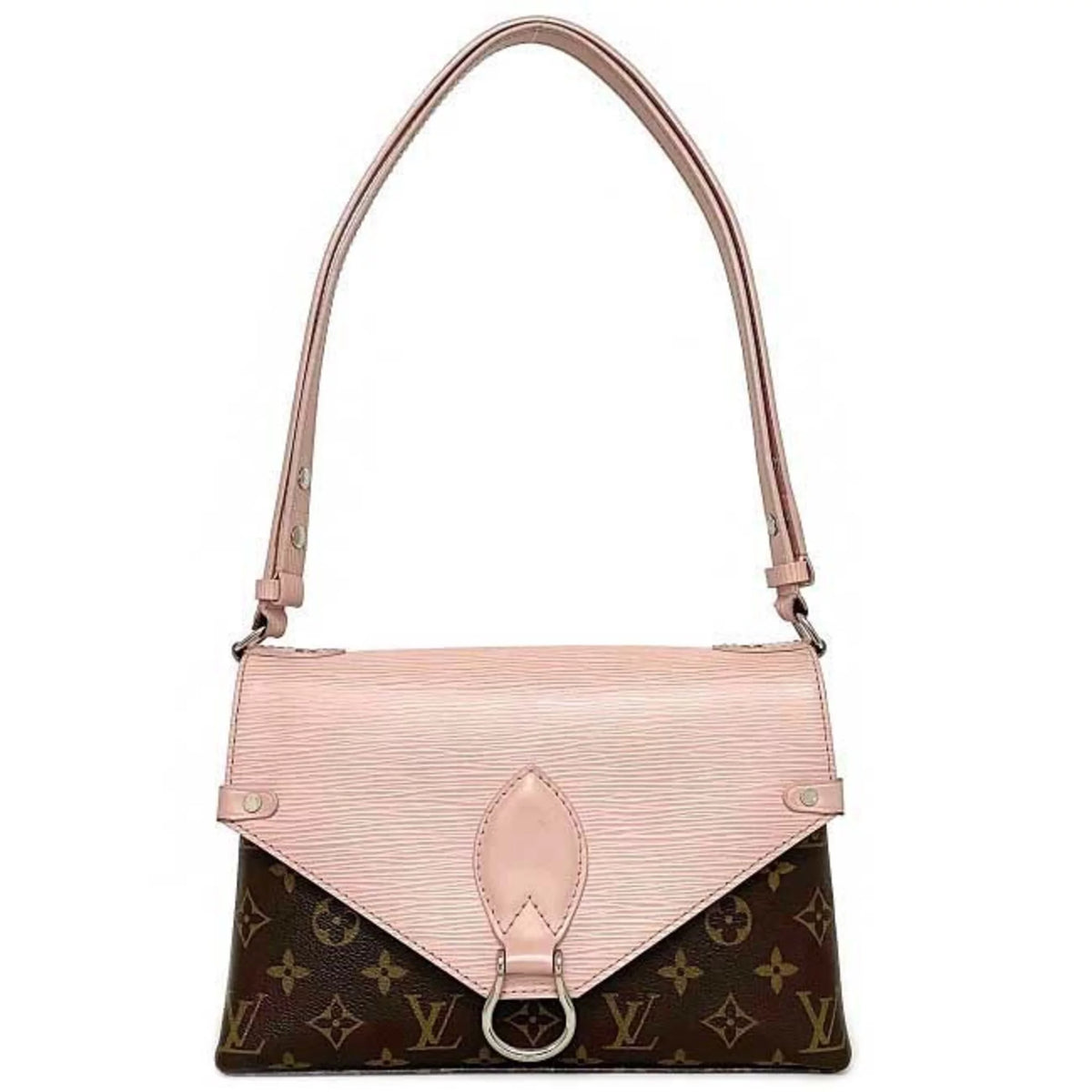 Pink Brown Monogram Leather Handbag C90810