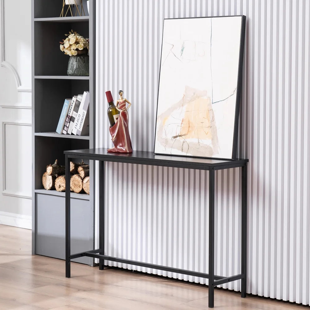 Modern Console Sofa Table Black Oak C378591
