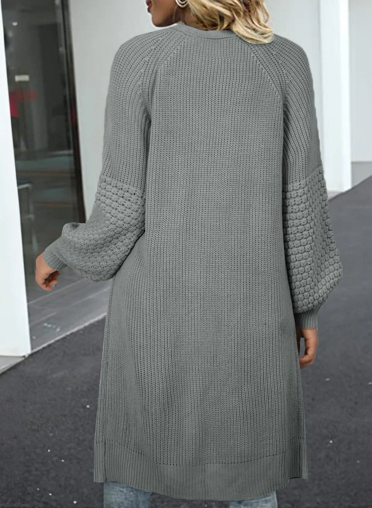 Oversized Cable Knit Cardigan X319