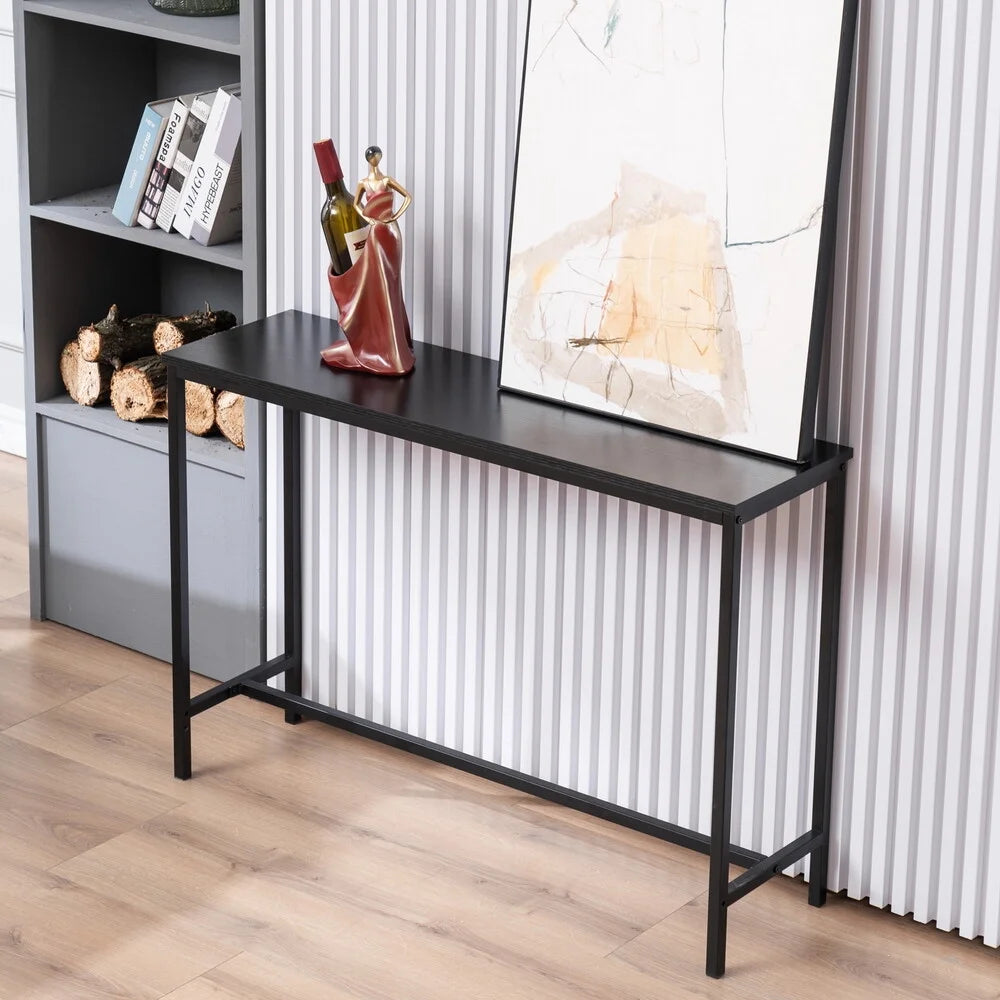 Modern Console Sofa Table Black Oak C378591