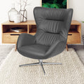 Gray LeatherSoft Swivel Wing Chair P31903