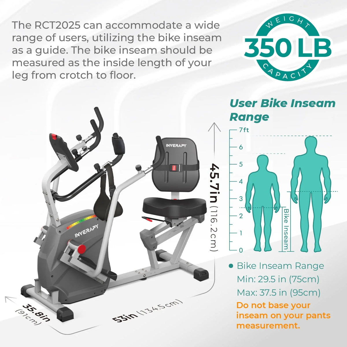 Recumbent Cross Trainer with Swivel Seat & Leg Harness D1244