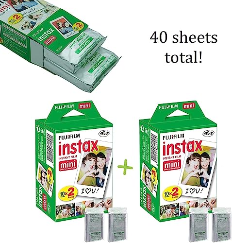 Ice White Instant Camera with Film and Accessories Bundle A63013