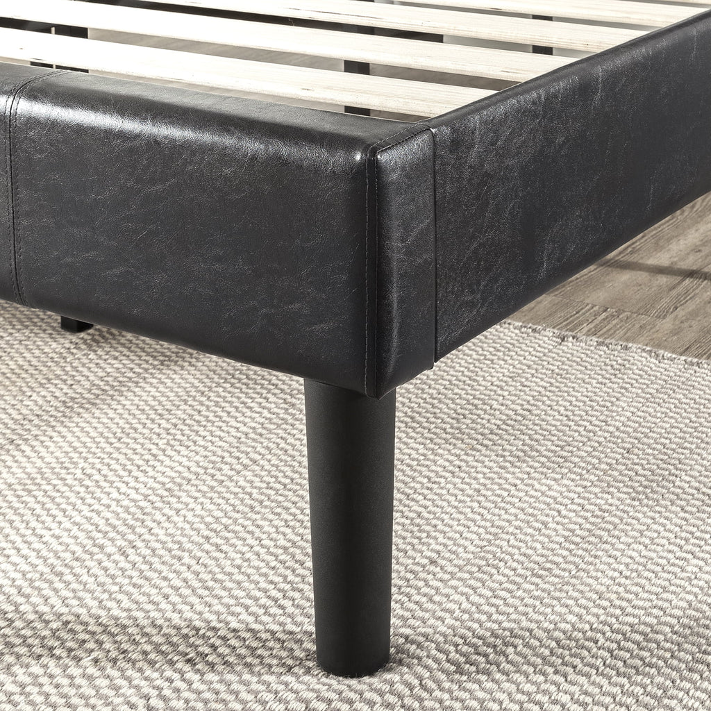 47 Faux Leather Platform Bed Frame J44290