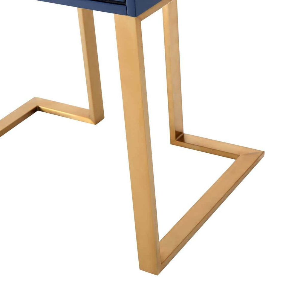 Blue Lacquer Side Table K817