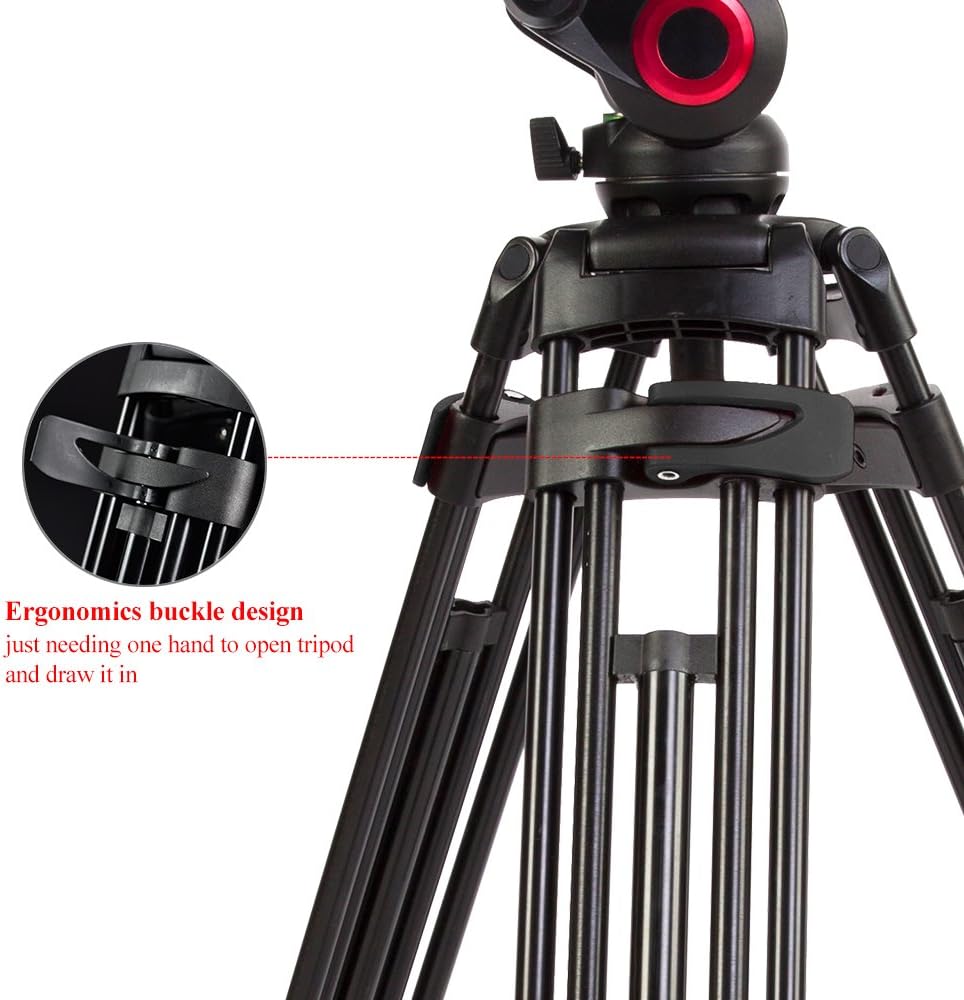 Heavy Duty Aluminum Video Tripod with Camera Stand N6941