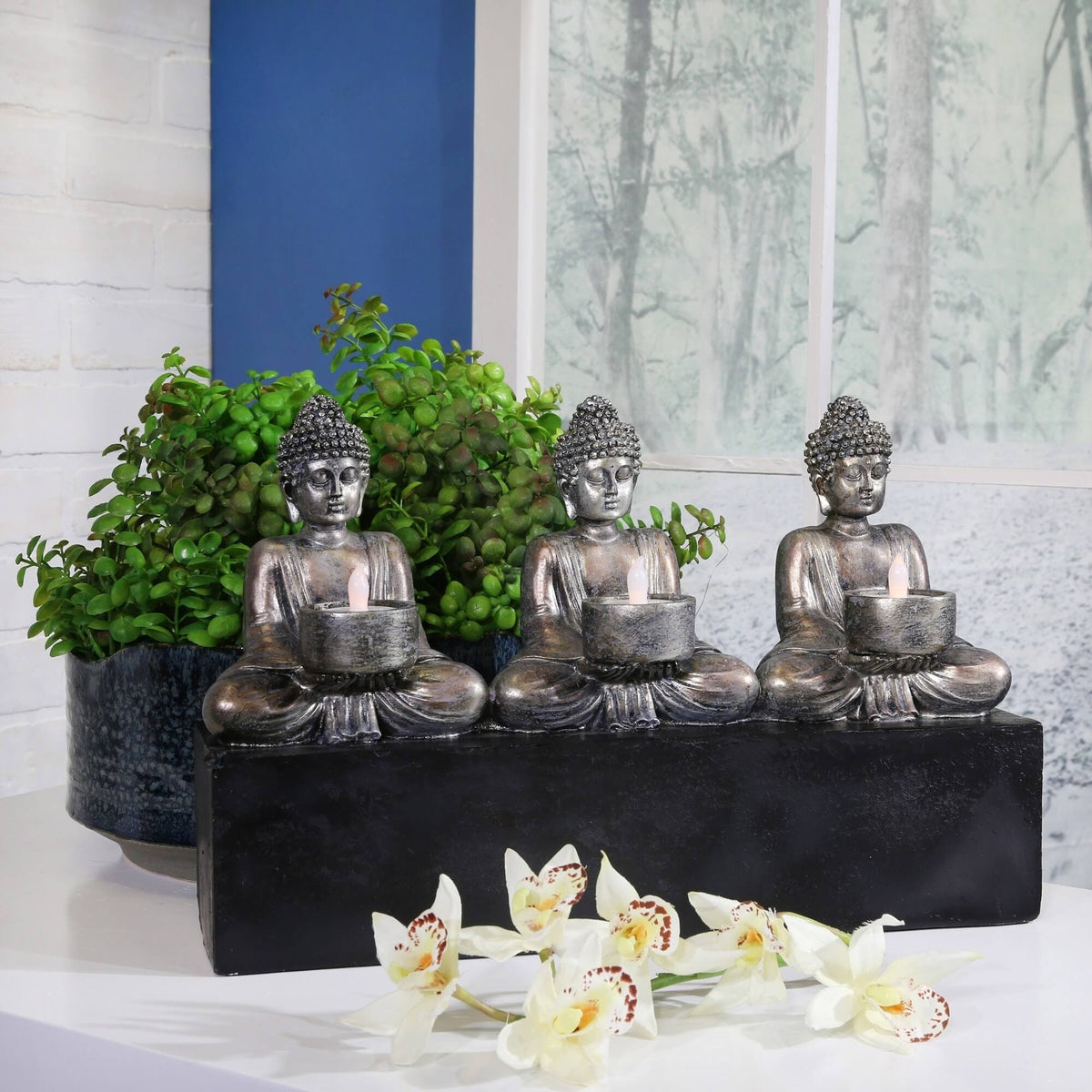 3 Buddha Tealight Candle Holder R322