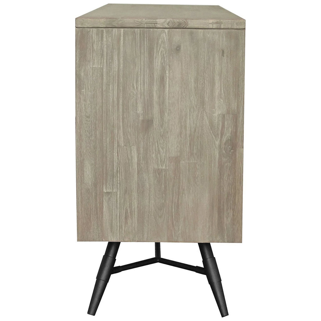 63 Inch Acacia Wood Sideboard Buffet Console Cabinet, 3 Drawers, Brown O1519