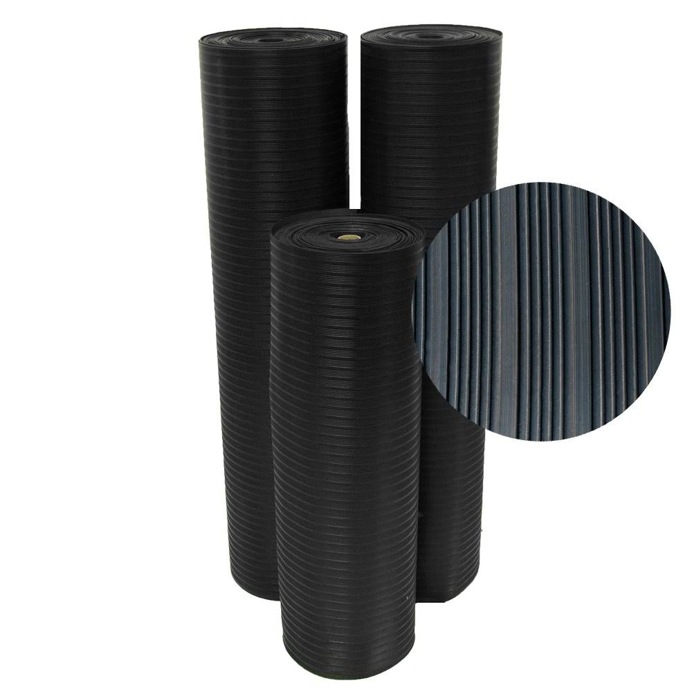 Black Composite Rib Rubber Floor Mat K447263