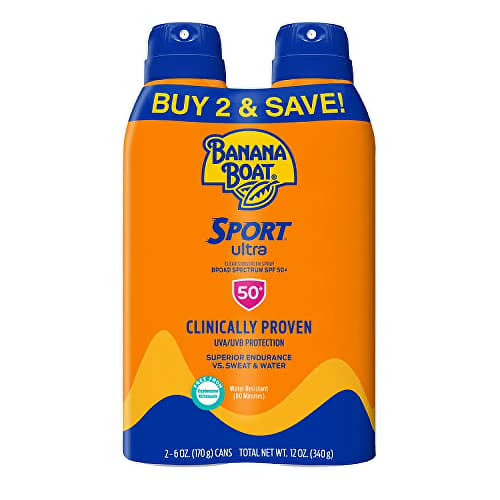 SPF 50 Sunscreen Spray Twin Pack, 6oz each D7766