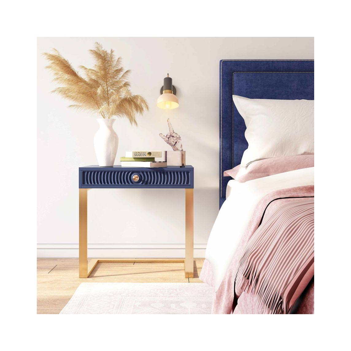 Blue Lacquer Side Table K817