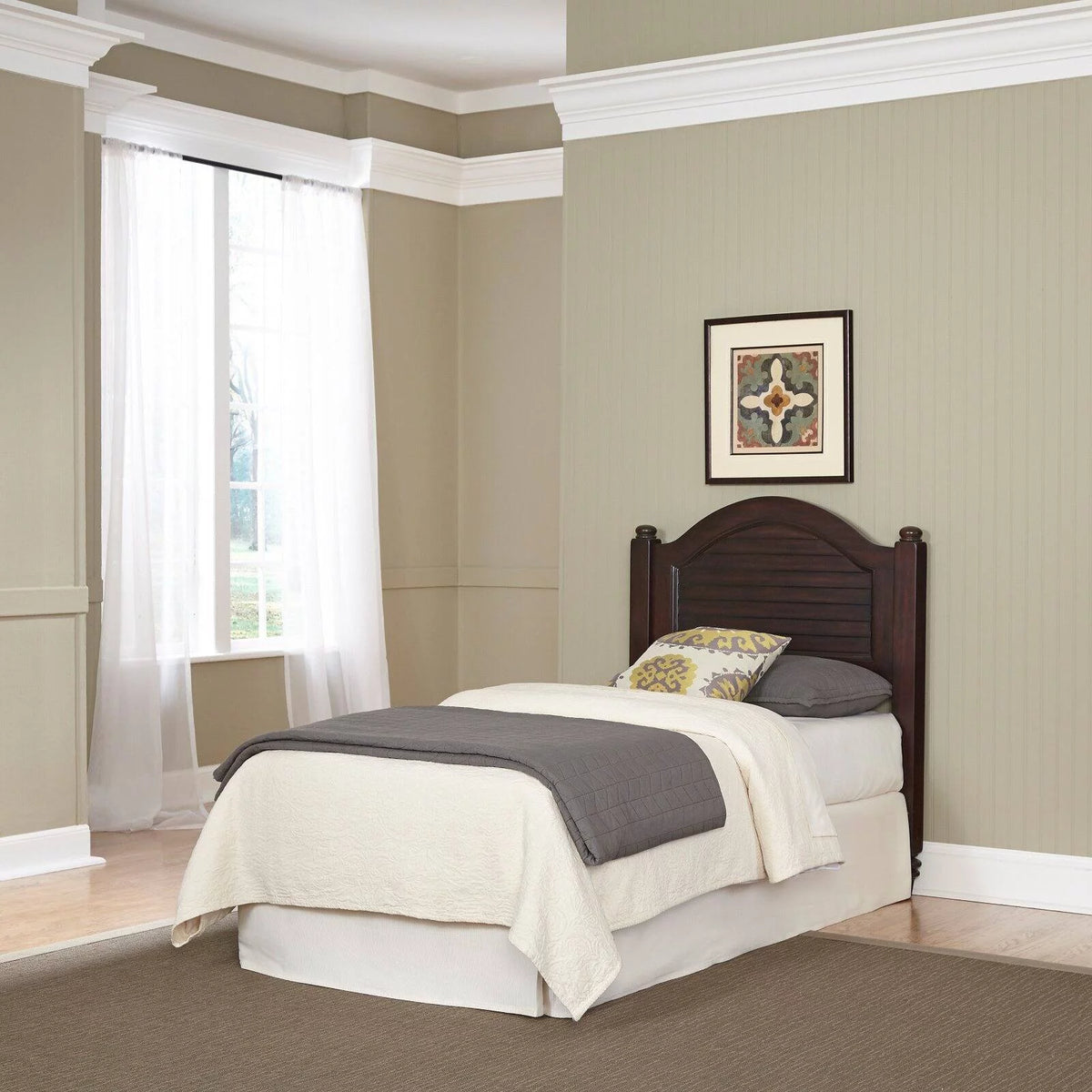 Off White Wood King Headboard B669