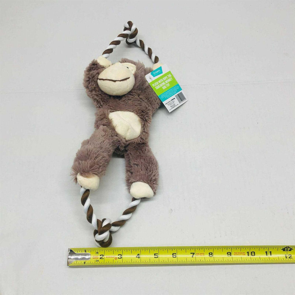 Monkey Plush Rope Squeaky Dog Toy I3523