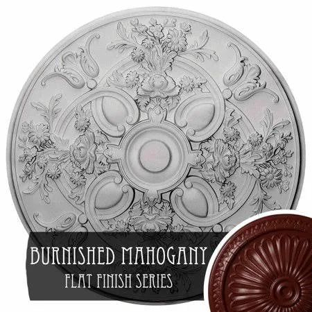 30 5/8x22OD x 2 1/2x22P Hand-Painted Brushed Ceiling Medallion E526