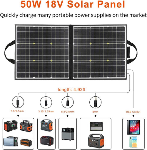 18V 18V Portable Foldable Solar Panel with USB DC Output E40499
