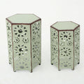 12 Inch and 14 Inch Iron Side Table Set I2014