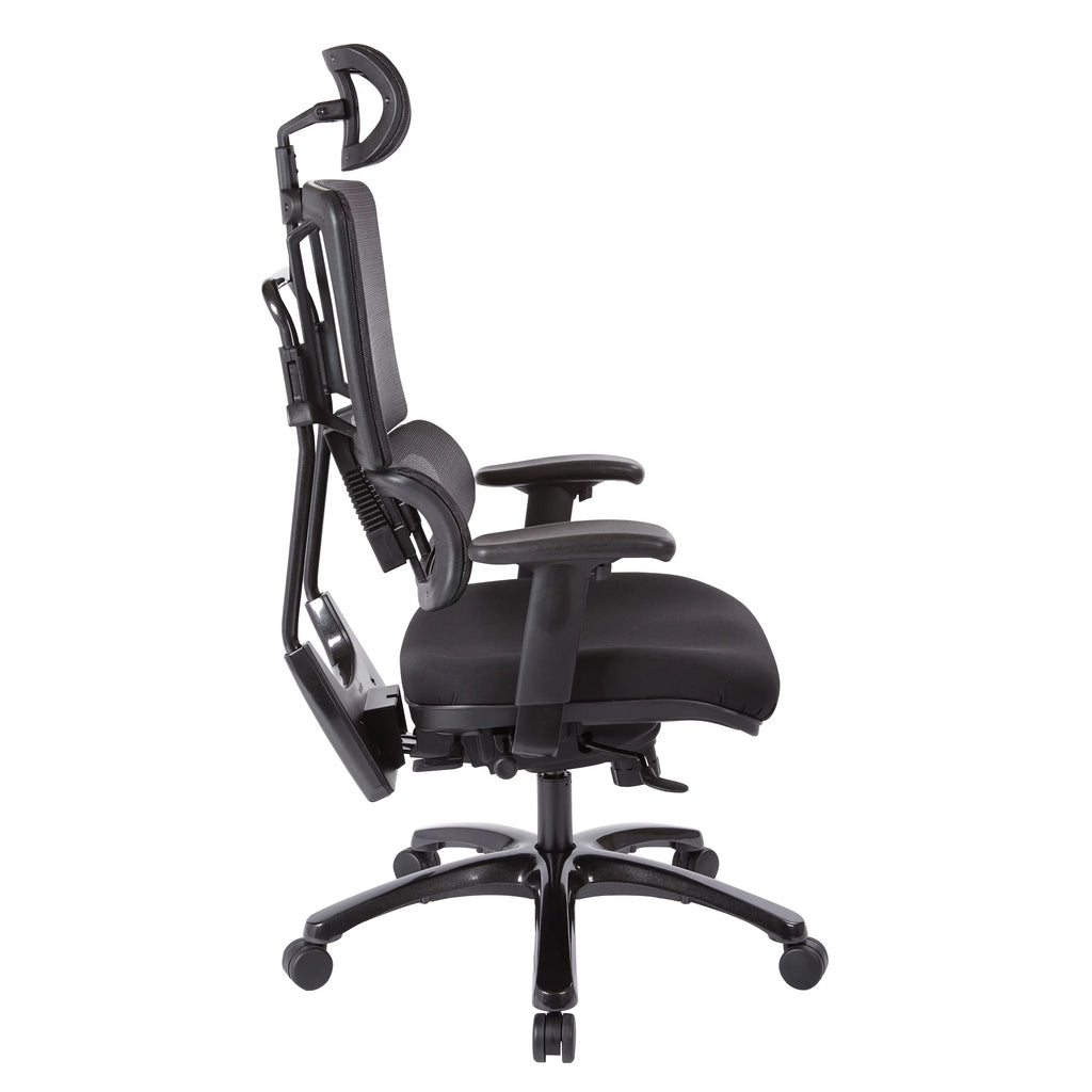 Black Mesh Back Chair with Headrest J937972