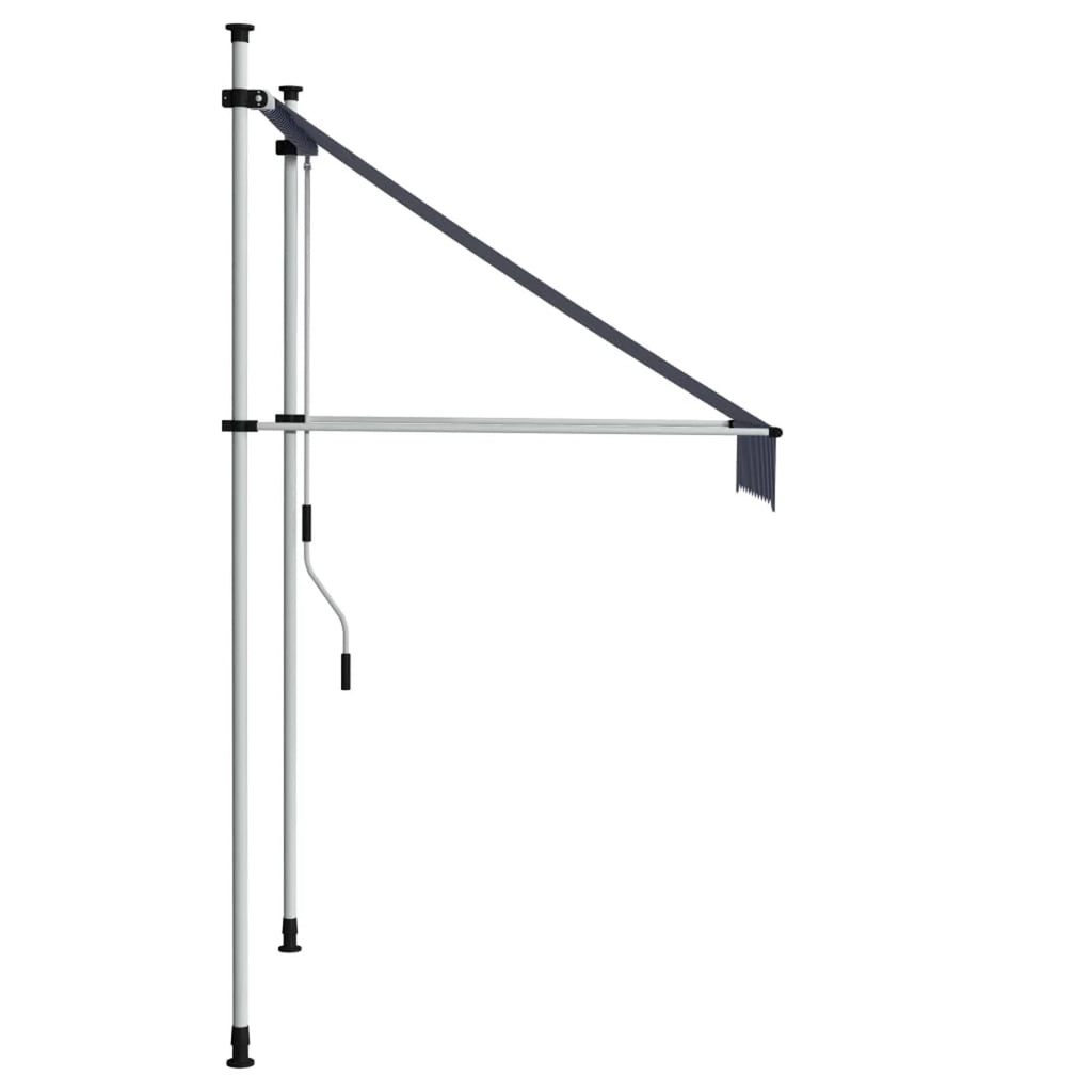 Manual Retractable Awning 39.4" Blue and White Stripes C9941