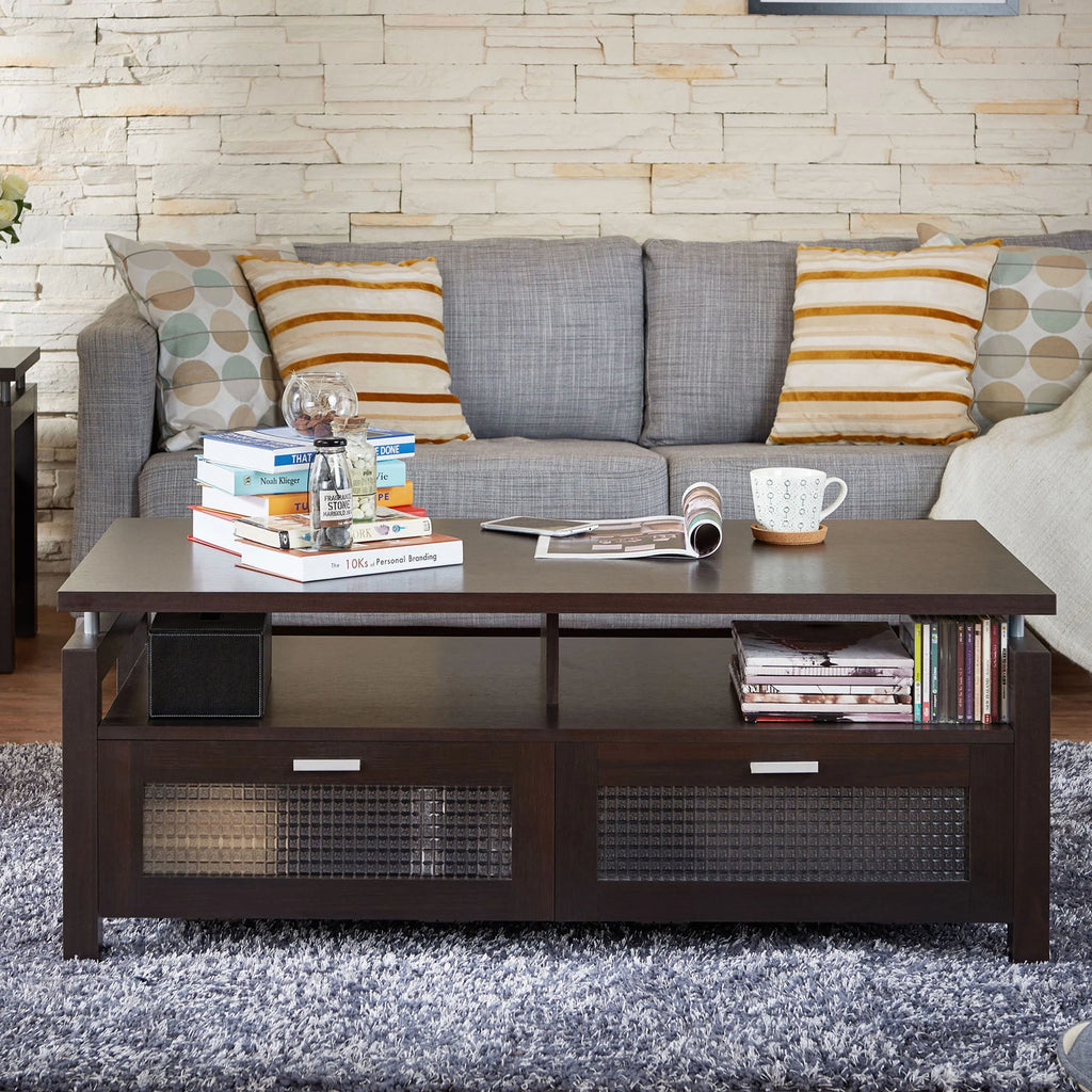 Espresso 2-Door Coffee Table E211