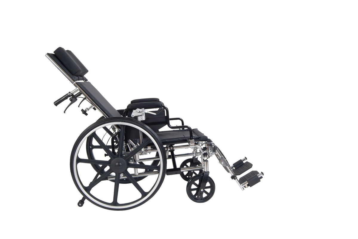 Full Reclining Wheelchair with Detachable Full Arms L36361