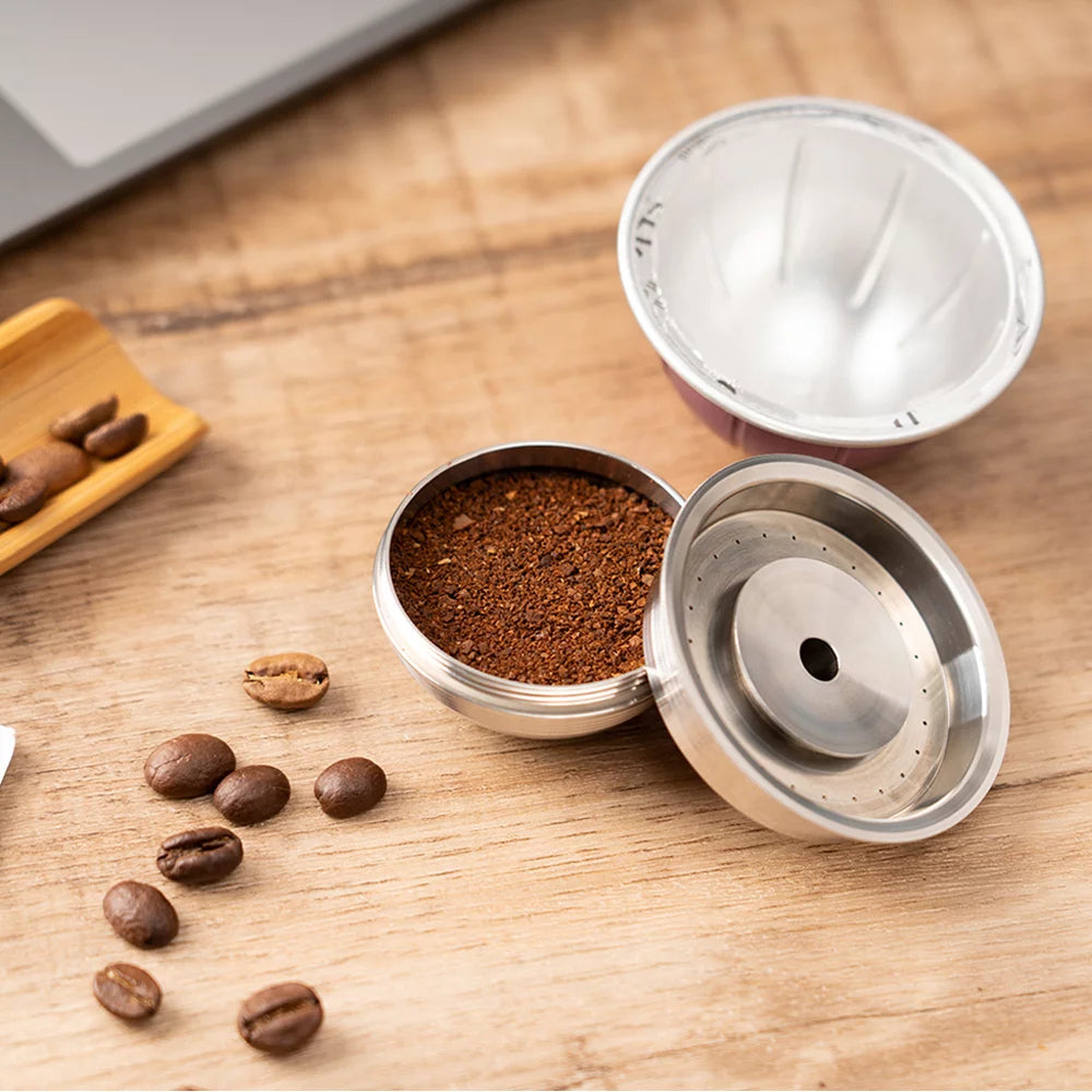 Stainless Steel Reusable Coffee Capsules Filter Set F15769