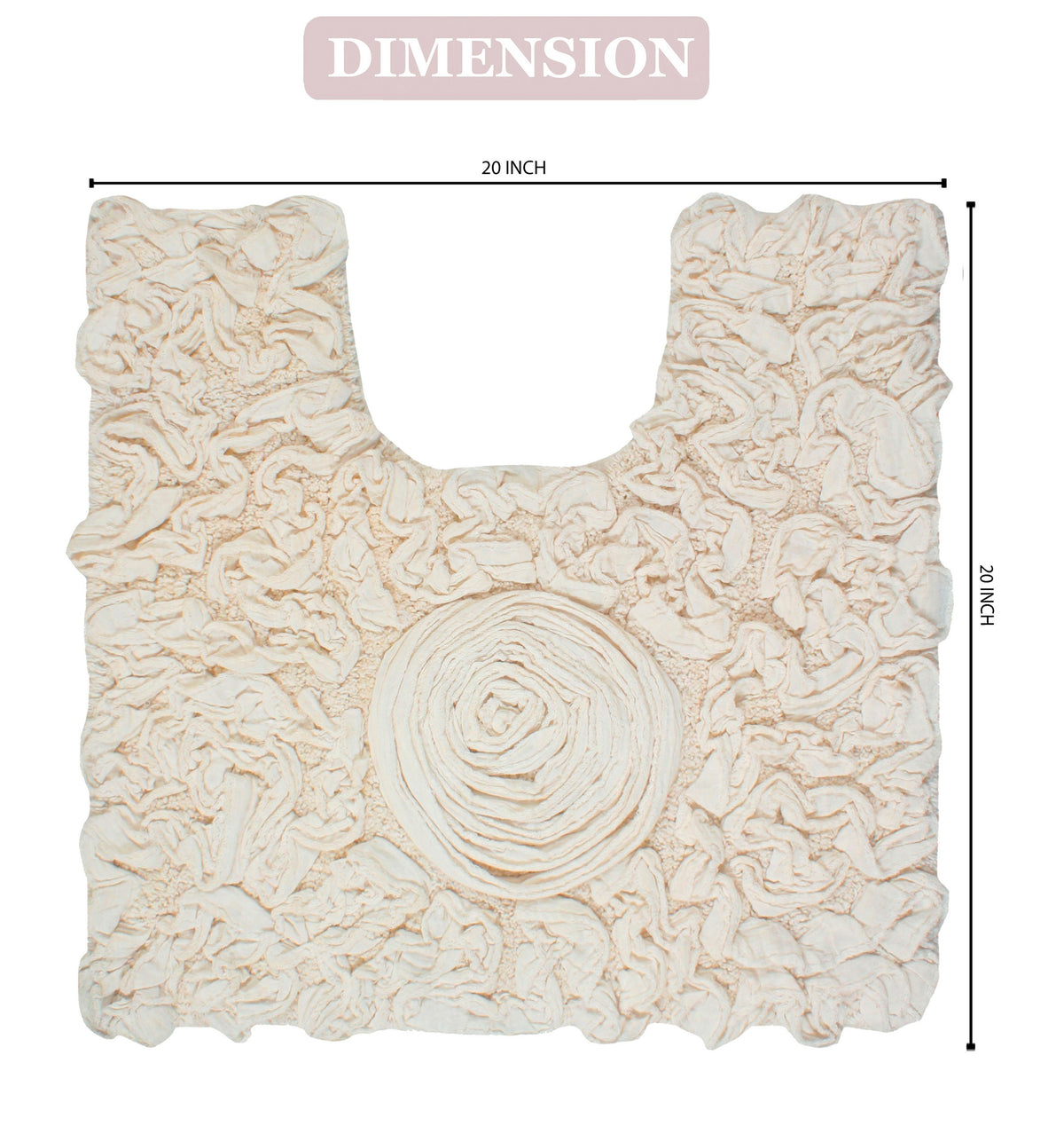 Linen Cotton Bathroom Contour Rug N848239