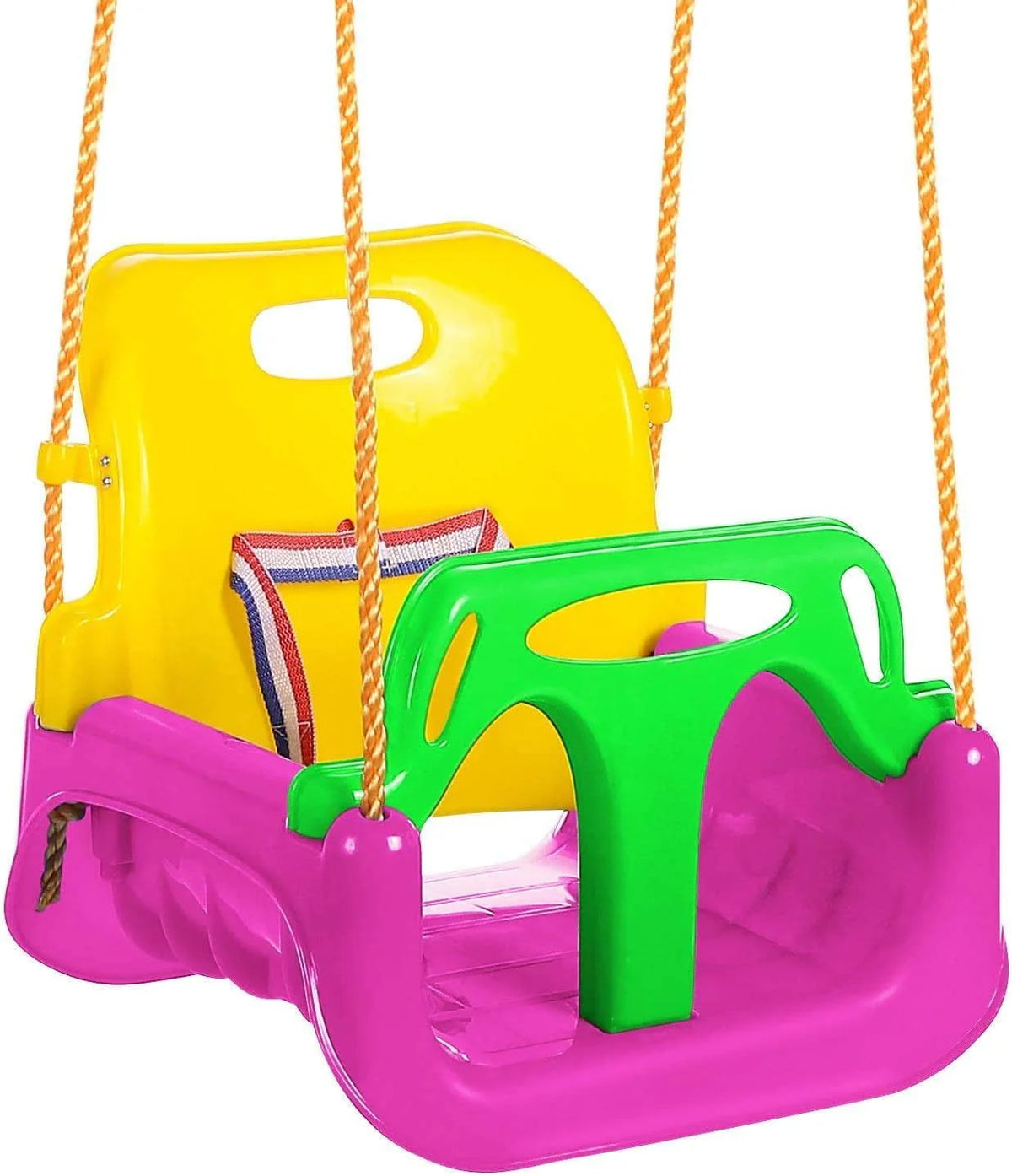 3-in-1 Kids Swing Seat with High Back and T-Bar Light Green T915
