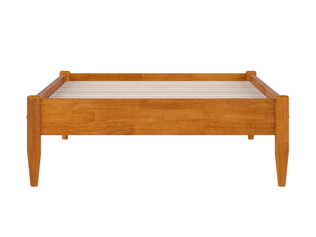 14" Light Toffee Solid Wood Platform Bed, Twin XL J44216
