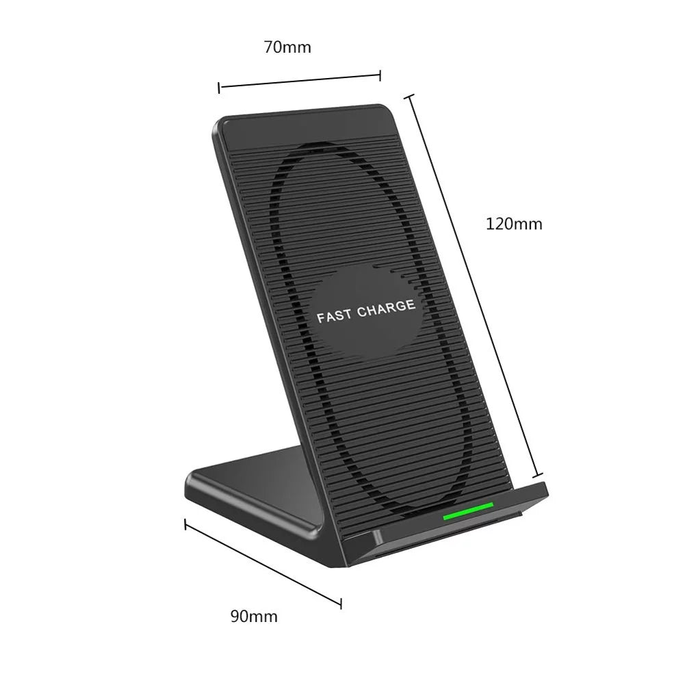 10W Fast Wireless Charger Stand Detachable 2-Coils Charging Pad I711860