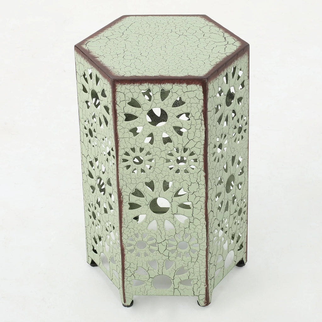 12 Inch and 14 Inch Iron Side Table Set I2014