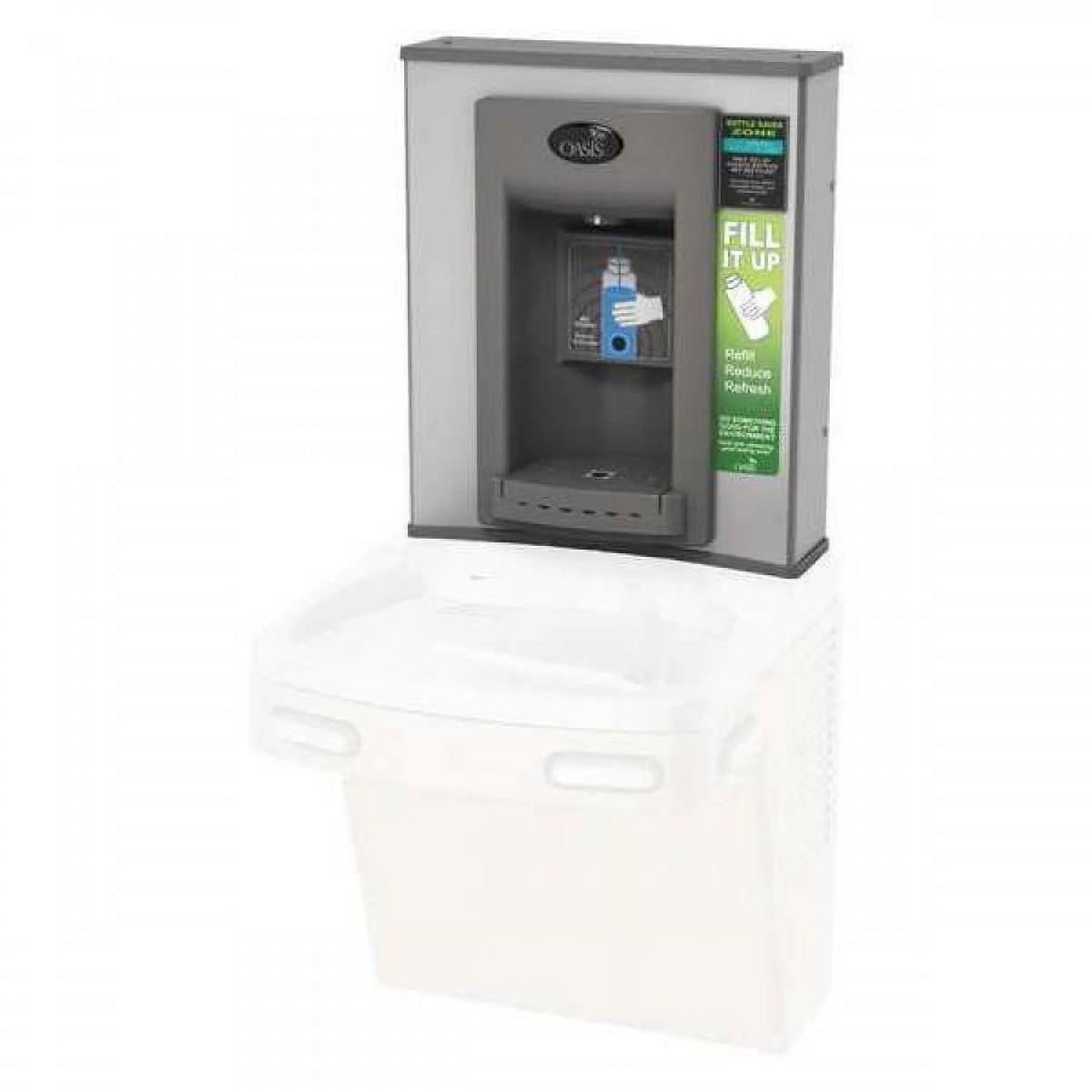 Electronic Hands-Free Bottle Filler Retro Fit, 16 1/2 dia., Gray O8016