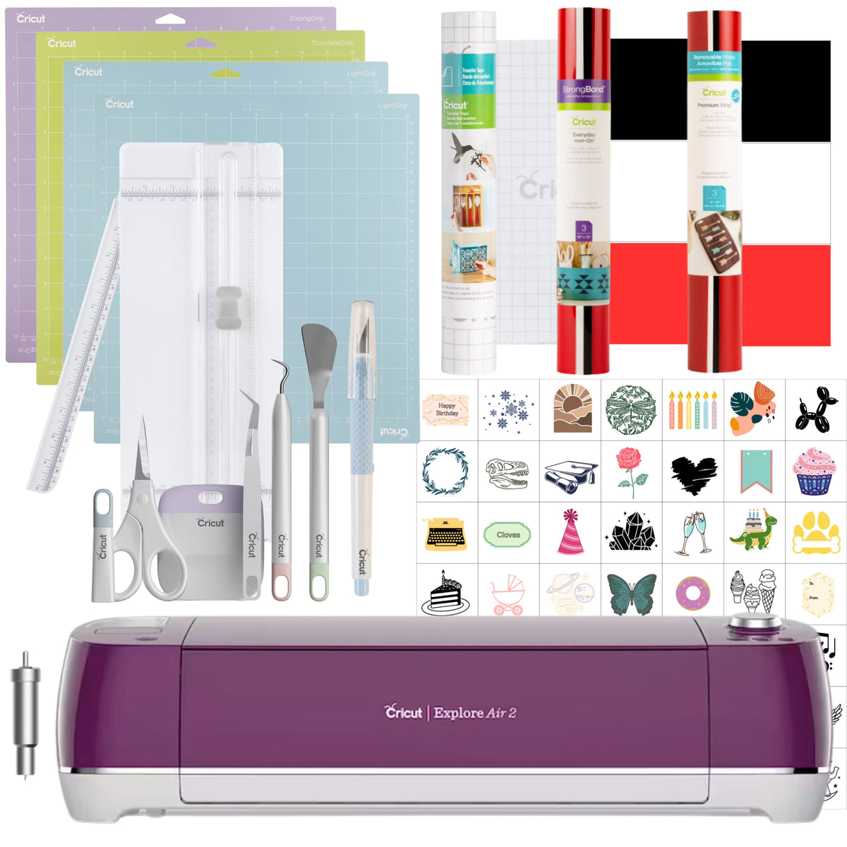 Boysenberry Cricut Explore Air 2 Essentials Bundle M43666