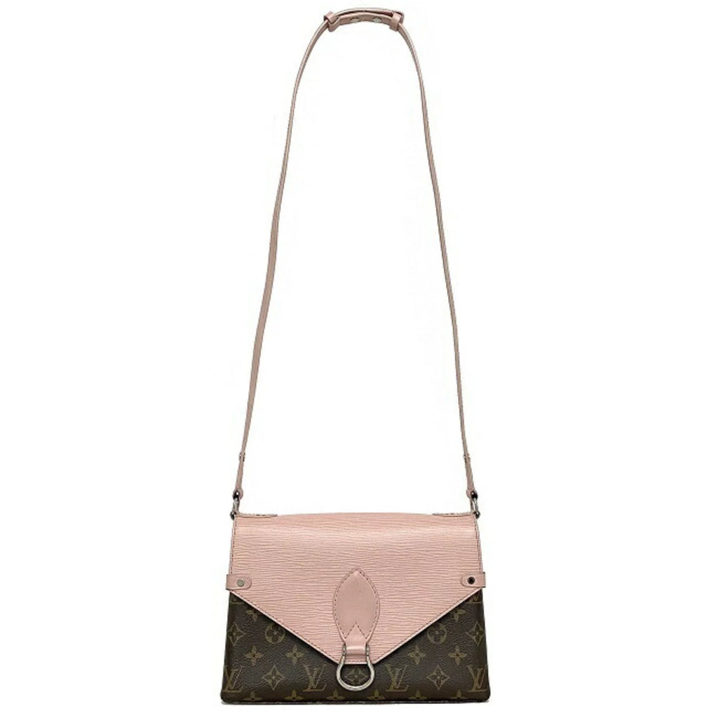 Pink Brown Monogram Leather Handbag C90810