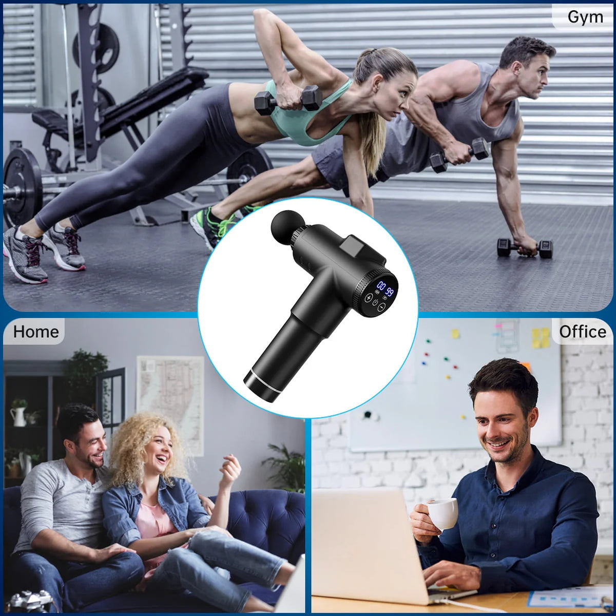 Handheld Deep Tissue Percussion Massage Gun 99 Speed Adjustable T126698
