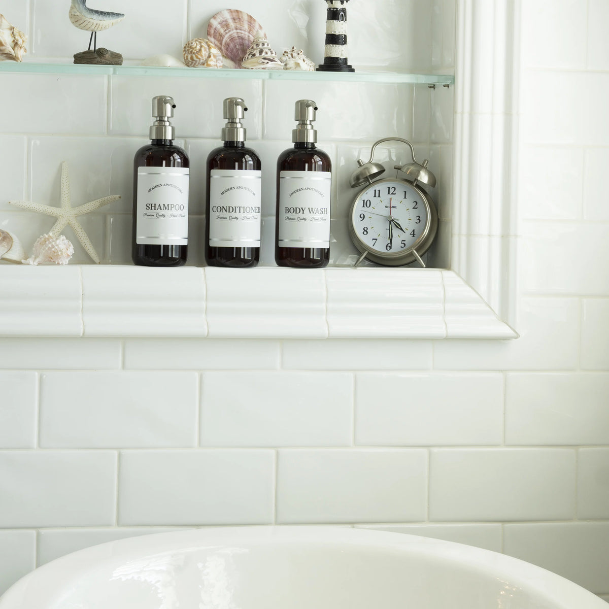 Refillable Body Wash, Shampoo and Conditioner Bottles 16 oz 3 Pack M749678