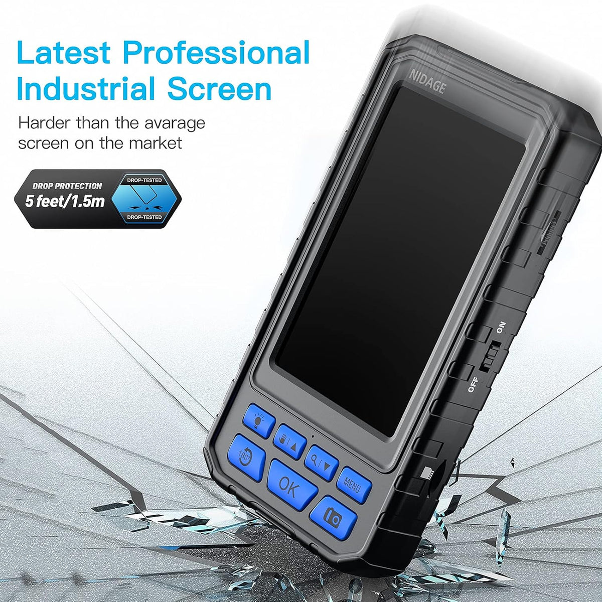 5 Big IPS Screen HD Industrial Endoscope Camera with Light, 32GB Card U209