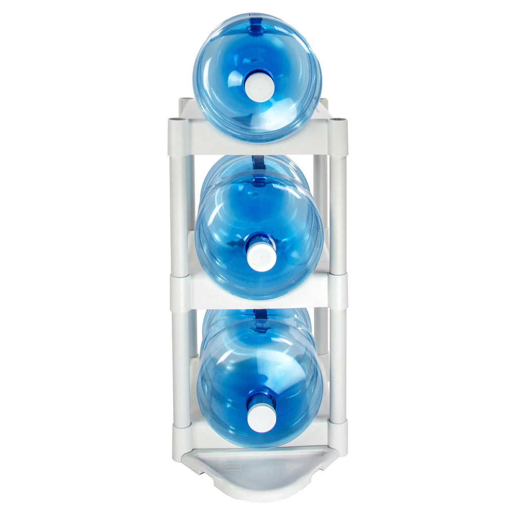3-Tier White Plastic Storage System with Floor Protector P2988