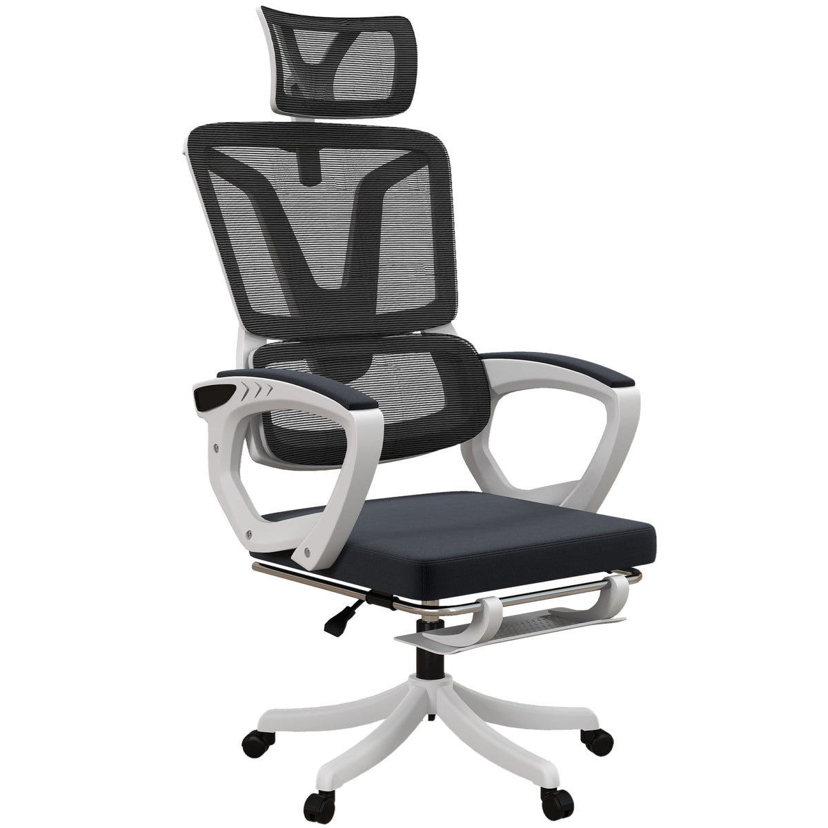 Black Home Office Chair with Adjustable Headrest and Lumbar Support G622
