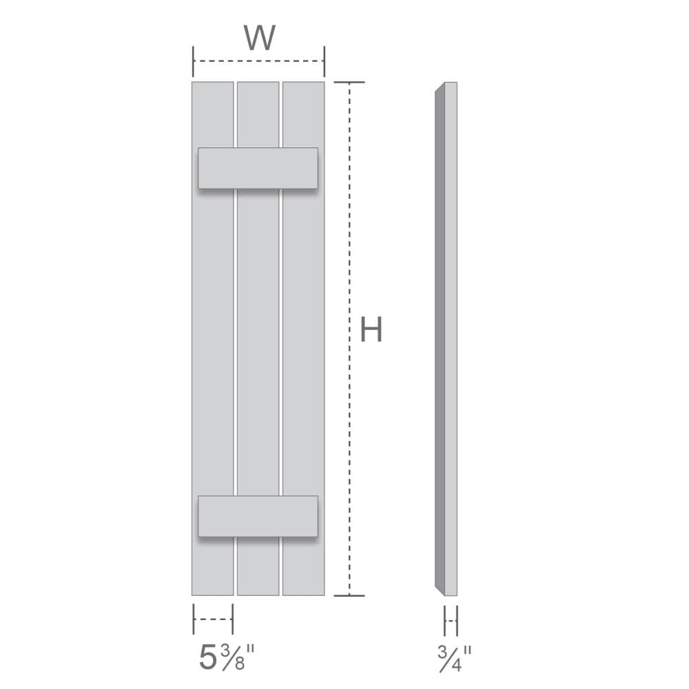 Board-n-Batten Shutters with Z-Bar, Rough Sawn Western Red Cedar H9831