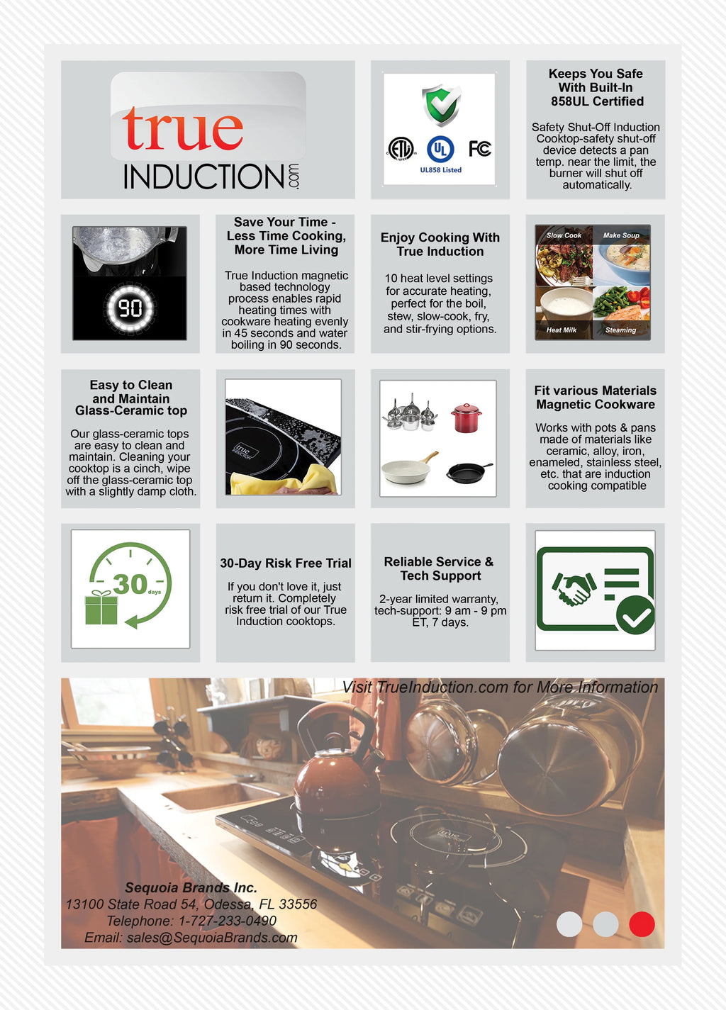 Built-in 23-inch Dual Induction Cooktop Glass-Ceramic Top J9338