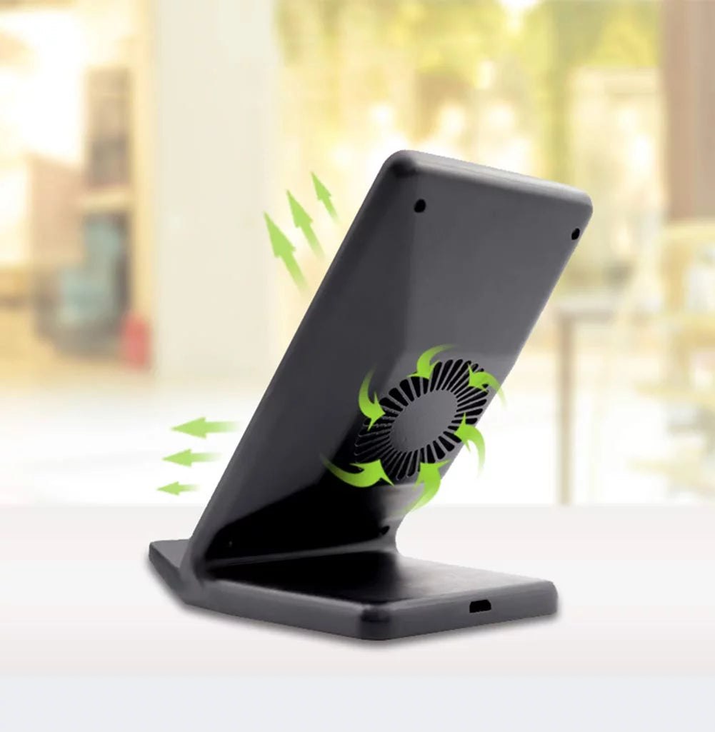 10W Fast Wireless Charger Stand Detachable 2-Coils Charging Pad I711860