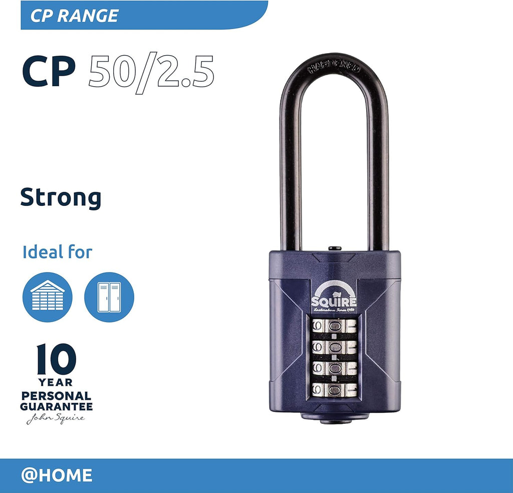 Blue 50 mm 4 Wheel Combination Padlock, Pack of 2 K798