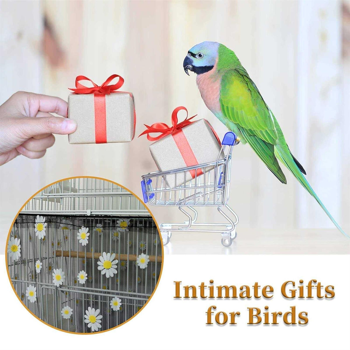 Large Adjustable Soft Airy Nylon Mesh Bird Cage Cover L14765