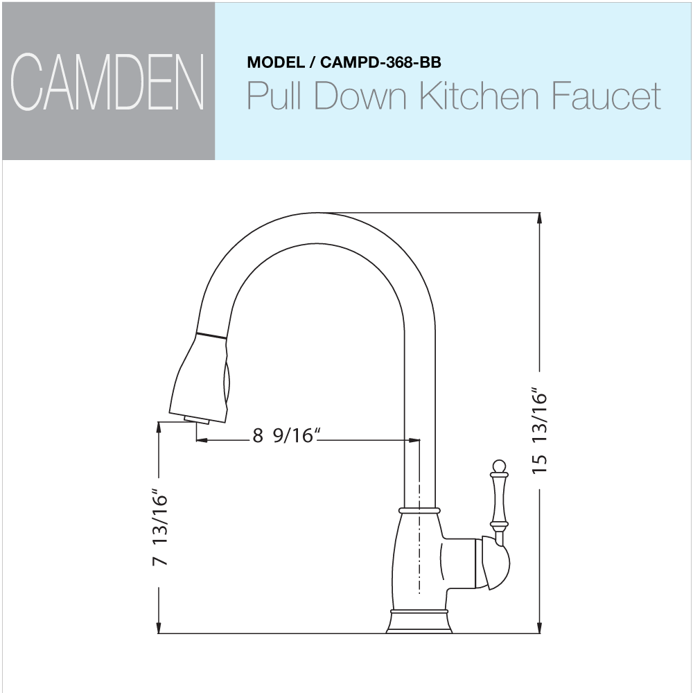 Polished Chrome Pull Down Kitchen Faucet I5772